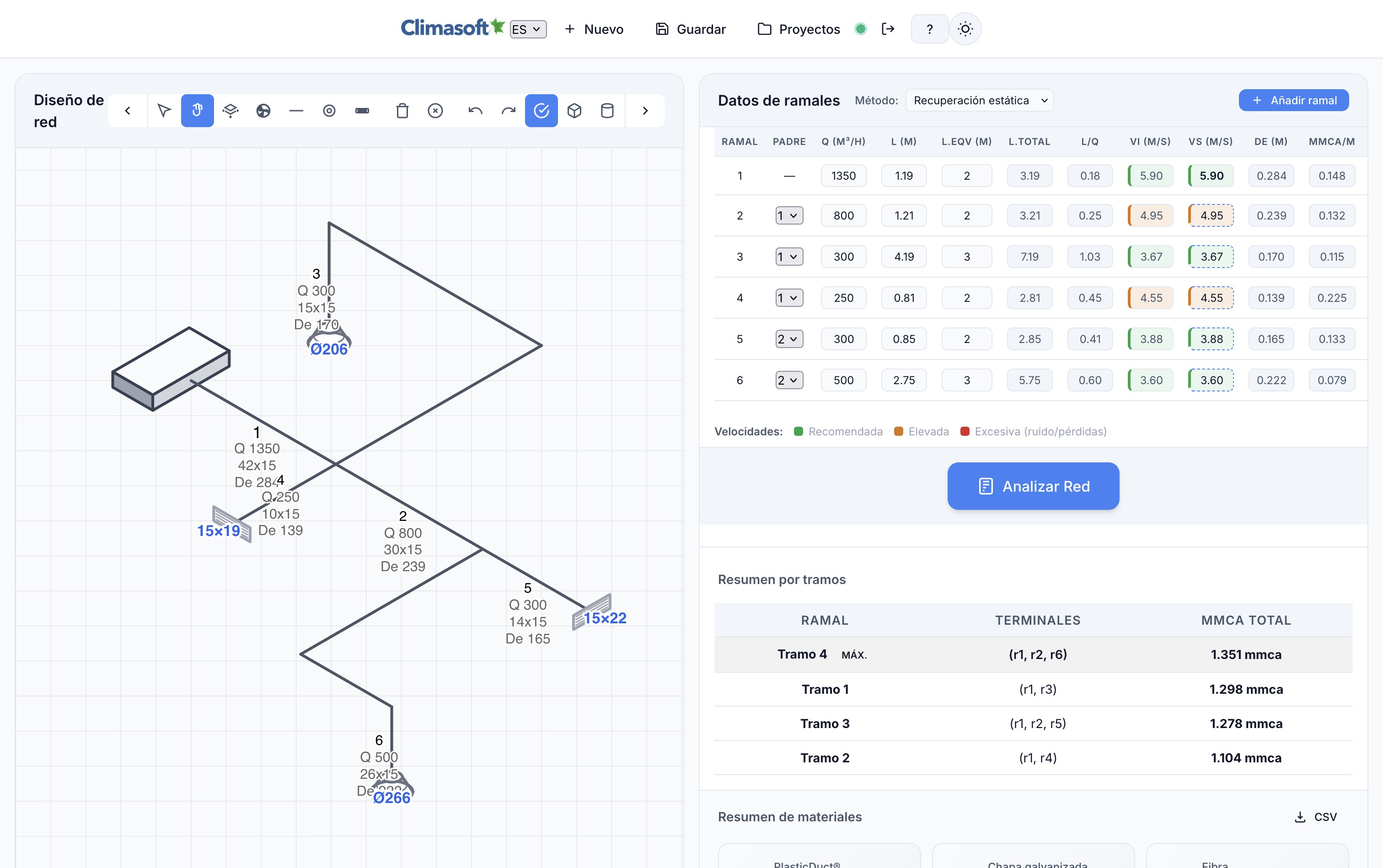 Climasoft ERE Ducts Full: HVAC duct network design software